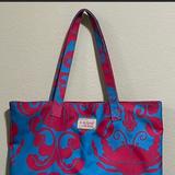 Lilly Pulitzer Bags | Lily Pulitzer Tote Bag Plus Free Small Bag With Purchase. | Color: Blue/Pink | Size: 16l X 4.75w X 14h