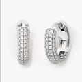 Kate Spade Jewelry | Kate Spade Women's Brilliant Statements Pav Mini Huggies Hoops | Color: Silver | Size: 0.5” X 0.5”