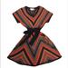 Jessica Simpson Dresses | Jessica Simpson Knit Chevron Sweater Dress Size S | Color: Gray/Orange/Tan | Size: S