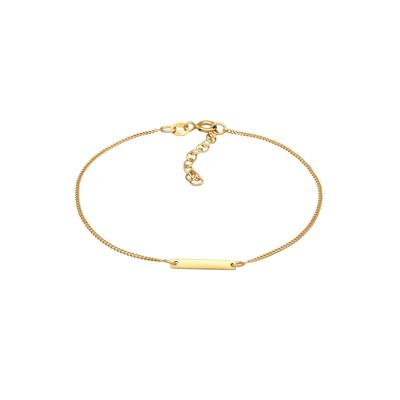 Elli ID-Armband mit gravierbarer Platte 925 Silber goldfarben Damen Image