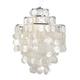 LLSZAHD Modern Chandelier,Pearl White Shell lamp Romantic Pendant Light Ceiling Lamps Lighting Fixture E27 for Bedroom Living, Dining Room, Cafe Bar, Hallway Decor(Color:A)