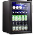 R.W.FLAME 19.29" 25 Bottle Single Zone Freestanding Wine Refrigerator & Beverage Cooler in Black | 25 H x 17.5 W x 19.3 D in | Wayfair W5870BH-1