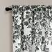 Darby Home Co Saffr Walden Floral Room Darkening Thermal Rod Pocket Curtain Panels Polyester in Black | 95 H in | Wayfair