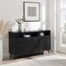 Corrigan Studio® Mid-Century Modern 3-Drawer Sideboard Wood in Black | 31 H x 52 W x 16 D in | Wayfair B0D76901382144F1A5BC66755EA90BCD