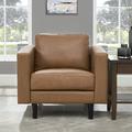 Latitude Run® Marisa 2 Piece Living Room Sets Genuine Leather Modern Couch Set w/ Sofa & Accent Chair for Living room Genuine Leather | Wayfair