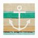 Longshore Tides Adileni Beachscape III Anchor Green Outdoor Wall Decor All-Weather Canvas, Wood | 18 H x 18 W x 1.5 D in | Wayfair
