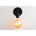 17 Stories Simple Industrial Wall Sconce w/ a Large Edison Bulb Metal in Black | 12 H x 5 W x 8 D in | Wayfair 38E789073A2F485D938F52B20BB5A896