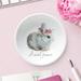 Trinx Personalized Planet 4" Round Floral Bunny Trinket Dish w/ Custom Name Printed | White | Storage For Jewelry, Bracelets, Rings | Wayfair