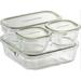 Prep & Savour Caronda Glass 4 Container Food Storage Set Glass in Green | 3.7 H x 7.3 W x 3.7 D in | Wayfair 93B13DE3DD5E4BE78CE71A15F54D59FF
