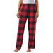 Masseys Flannel Pajama Pant (Size 1X) Red/Black/Buffalo, Cotton