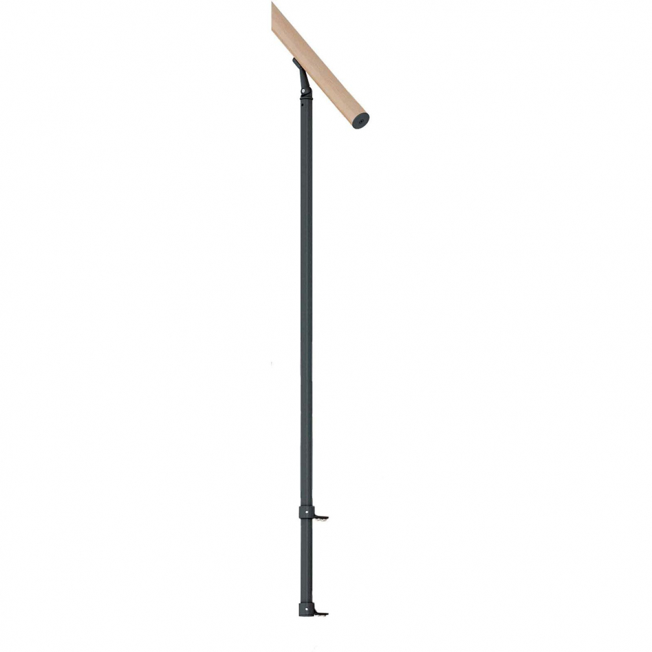 DOLLE Geländerelement inkl. Holzhandlauf für Mittelholmtreppen Cork, Dublin, Basel, Anthrazit, Einzelstab (anthrazit),Handlauf Buche Image