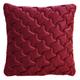 Coussin rouge en velours 45x45 cm avec motif