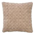 Coussin beige en velours 45x45 cm avec un motif à pois