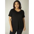 T-Shirt BASE LEVEL CURVY "Alba" Gr. 58 (60), schwarz (black) Damen Shirts V-Shirts