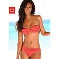 Bügel-Bandeau-Bikini LASCANA Gr. 38, Cup A, rot (hummer) Damen Bikini-Sets Ocean Blue