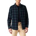 FJALLRAVEN Herren Övik Comfort Flannel Shirt M Langarm-Hemd, Dunkles Marineblau-arktisches Grün, L