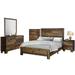 Wooden Queen King Bedroom Set in Rustic Pine