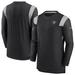 Men's Nike Black Las Vegas Raiders Sideline Tonal Logo Performance Player Long Sleeve T-Shirt