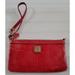 Dooney & Bourke Bags | Dooney & Bourke Embossed Crocodile Leather Zipper Pouch Bag Purse Wristlet | Color: Red | Size: Small
