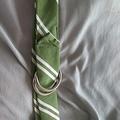 J. Crew Accessories | J Crew 100% Silk Belt $43 Sz38x1.5 Inches Wide + | Color: Green/White | Size: 38x1.5 Inches Wide