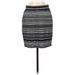 Ann Taylor LOFT Casual Pencil Skirt Mini: Black Tweed Bottoms - Women's Size Small Petite