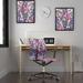 Elizabeth Sutton Collection Wynwood Multi Rose Task Chair in Black | 35.5 H x 22 W x 21 D in | Wayfair K-ESWY-BLK-ROSE-GLD