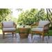 Birch Lane™ Dunkirk Seating Group w/ Cushions Synthetic Wicker/Wood/All - Weather Wicker/Natural Hardwoods/Wicker/Rattan/Teak in Brown/White | Outdoor Furniture | Wayfair