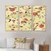 Rosdorf Park Vintage Roses & Little Birds II - 3 Piece Floater Frame Print on Canvas Canvas, Wood in White | 28 H x 36 W x 1 D in | Wayfair