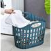 Rebrilliant Laundry Basket Plastic in Blue | 15.3 H x 19.6 W x 14.1 D in | Wayfair 08D694181BFC40AAB4AF444DE2AC73A5