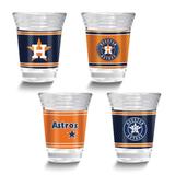 Curata MLB Houston Astros 4-Piece 2 Oz. Shot Glass Set