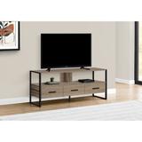 Monarch Specialties Tv Stand - 48"L, White, Black Metal - 49.25"Lx15.75"Wx20"H