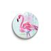 Curata Pink Flamingo Flair Absorbent Stone Car Coaster