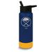 Curata NHL Buffalo Sabres Stainless Steel Silicone Grip 24 Oz. Water Bottle