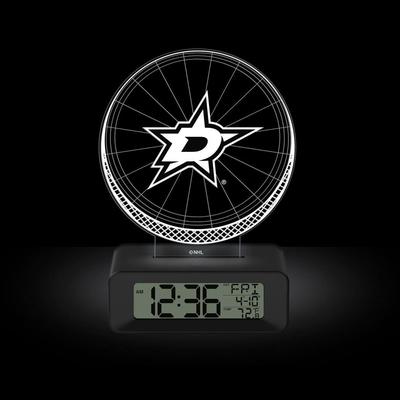 Game Time NHL Dallas Stars Color-Changing Led 3d Illusion Alarm Clock with Temperature and Date