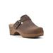 Women's White Mountain Behold Clog Mule by White Mountain in Brown Leather (Size 8 1/2 M)