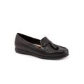 Wide Width Women's Dawson Casual Flat by Trotters in Black (Size 8 W)