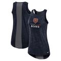 Women's Nike Navy Chicago Bears High Neck Performance Tank Top