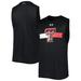 Men's Under Armour Black Texas Tech Red Raiders Logo Striped Performance Tank Top