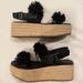 American Eagle Outfitters Shoes | American Eagle Fringe Flatform Espadrille Wedges | Color: Black | Size: 7