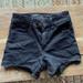 American Eagle Outfitters Shorts | American Eagle Outfitters Distressed Black Denim Jean Short Size 0 | Color: Black | Size: 0