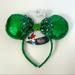 Disney Accessories | Disney Minnie Mouse Green Mouse Ear Headband | Color: Green | Size: Os
