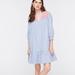 J. Crew Dresses | J. Crew Embroidered Popover Dress Ruffled Hem | Color: Blue/White | Size: S