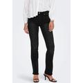 Bootcut-Jeans ONLY "ONLWAUW HW FLARED" Gr. M, Länge 30, schwarz (washed black) Damen Jeans Bootcut