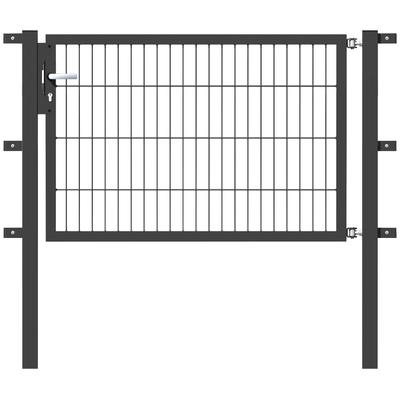 Zauneinzeltür ALBERTS "Flexo", grau (anthrazit), B:125cm H:80cm, Stahl, Tore, 125 cm Breite, in versch. Höhen