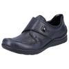 Klettschuh RIEKER, Damen, Gr. 41, blau (nachtblau), Lederimitat, Textil, sportlich, Schuhe, mit dezentem Paisley-Muster
