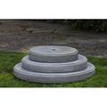 Campania International Round Plinth Pedestal Concrete | 3 H x 31 W x 31 D in | Wayfair PD-216-BR