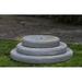 Campania International Round Plinth Pedestal Concrete | 3 H x 25 W x 25 D in | Wayfair PD-216-AS