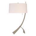 Hubbardton Forge Stasis 28.3" Metallic Arched Table Lamp Metal in White/Yellow/Brown | 28.3 H x 16 W x 16 D in | Wayfair 272666-1039