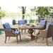 Tommy Bahama Outdoor Harbor Isle 5 - Piece Dining Set w/ Cushions Wood/Metal in Brown | 28.75 H x 60 W x 60 D in | Wayfair