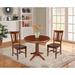 Red Barrel Studio® 3 - Piece Counter Height Solid Wood Dining Set Wood in Brown | Wayfair 38AD2C8535164D979030090B7040C1B4